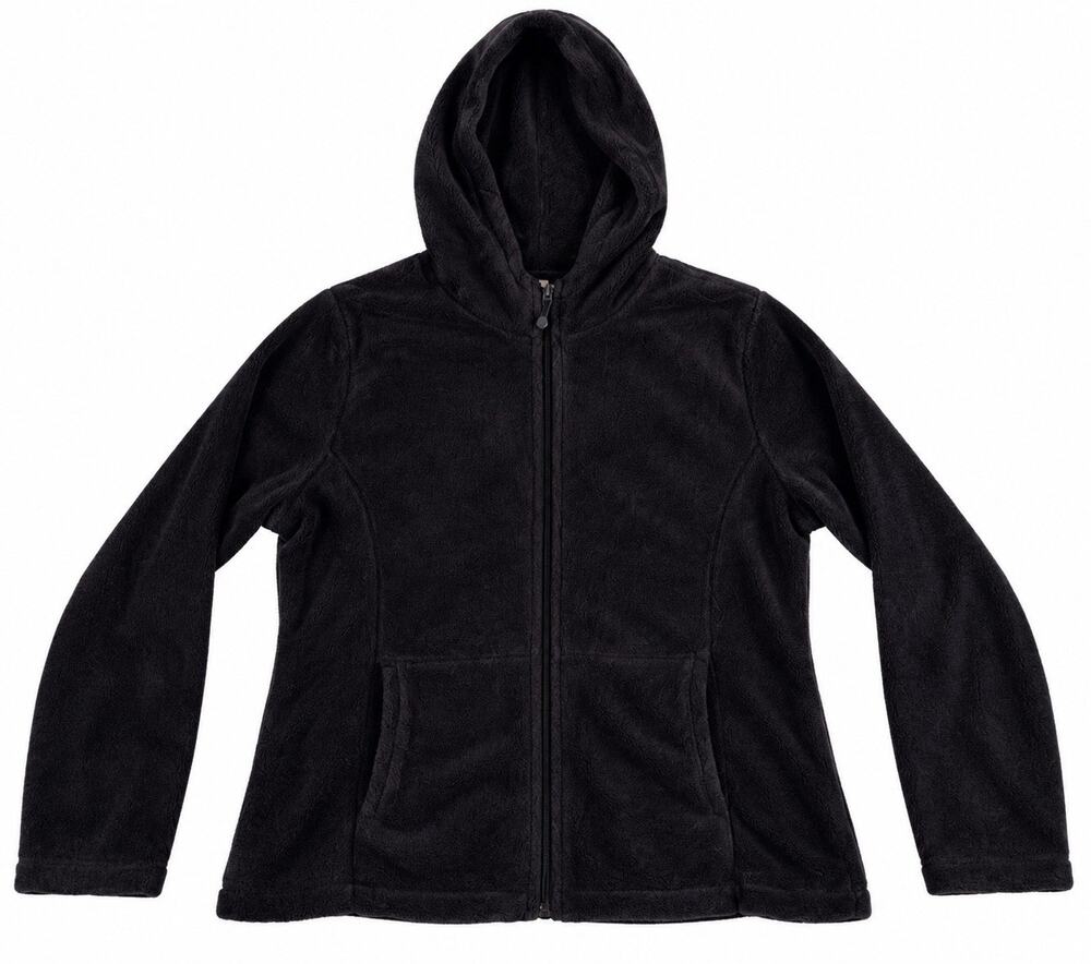 Danskin Now Women’s Black Fleece Full Zip Hooded Jacket Size XL 16-18